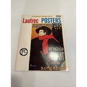 An Educational Coloring Book of Lautrec Posters‎ Vintage 1979, 1983